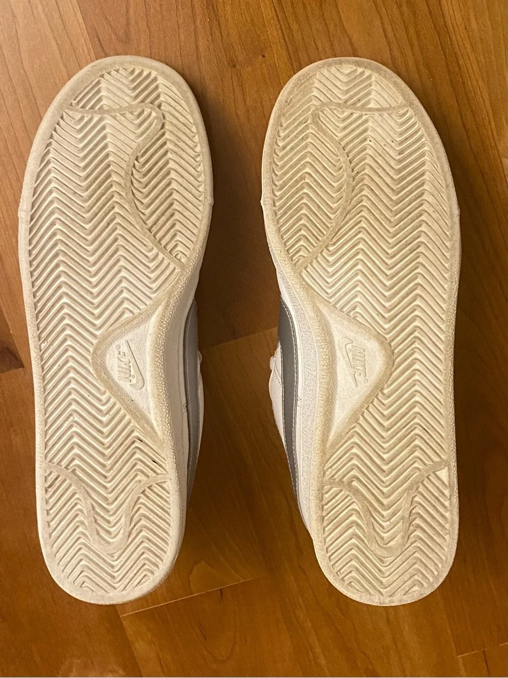 Nike White Court Royale Sneakers with Metallic Silver Swoosh